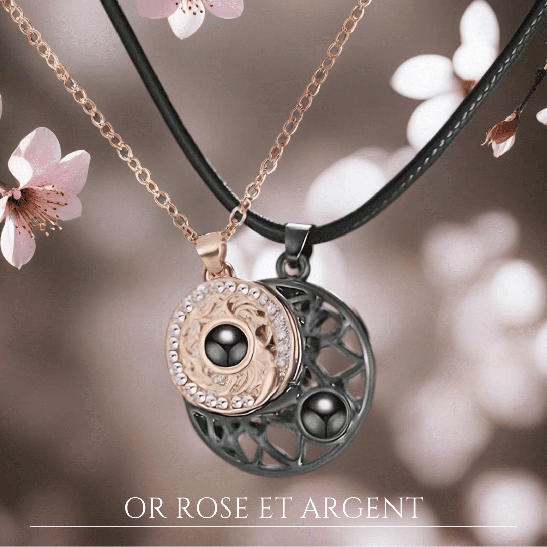 Collier ASTRA - Or Rose & Argent